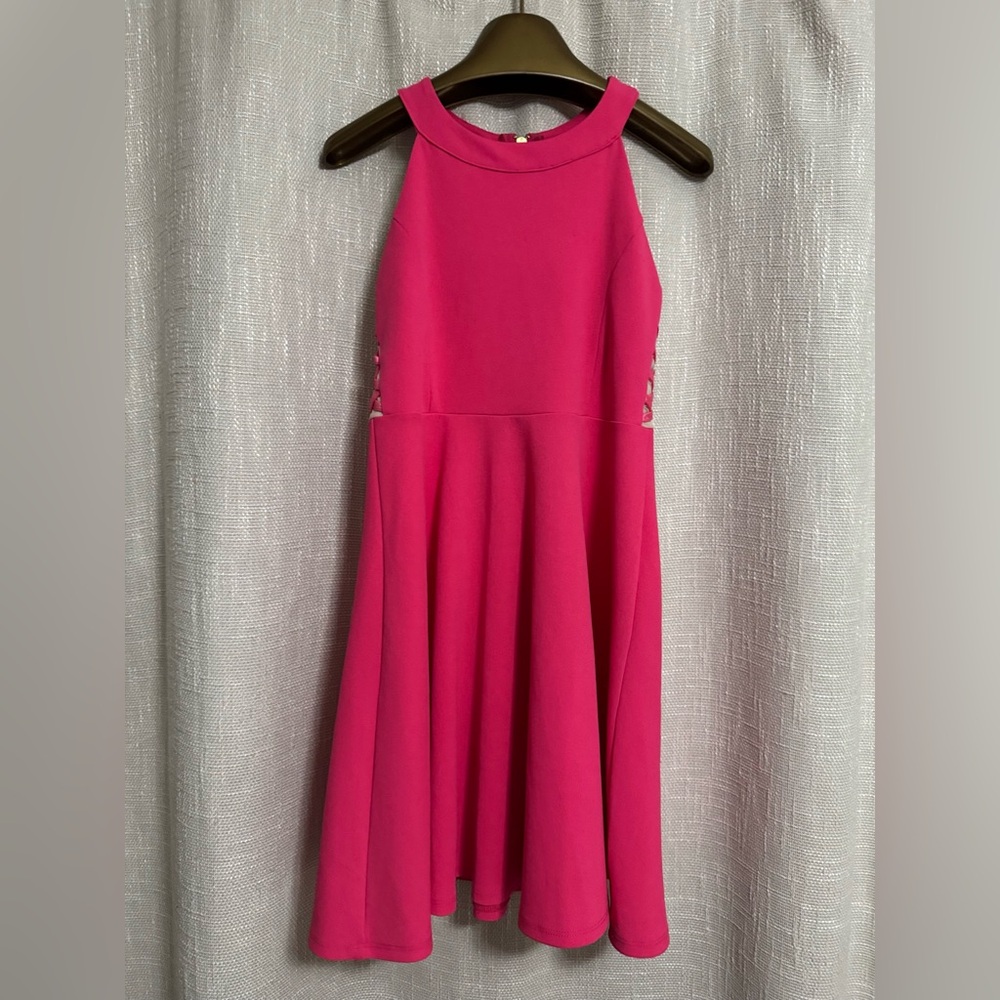 Aqua Pink and Cream Dress